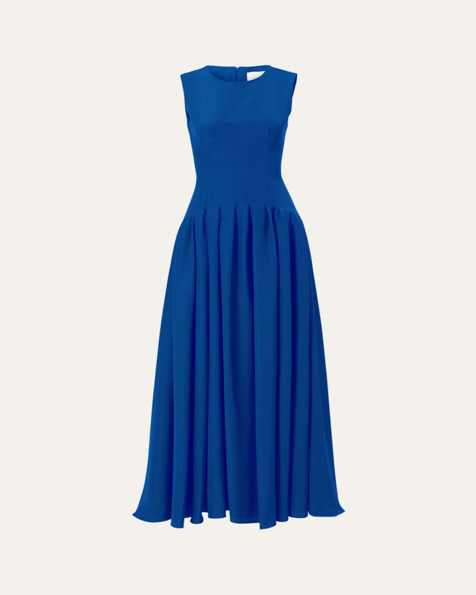 Long Fit-Flare Cotton Dress